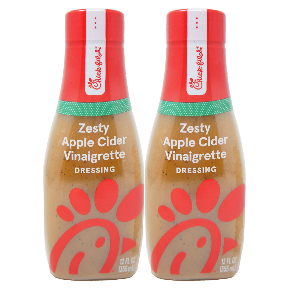 Chick-fil-A Zesty Apple Cider Vinaigrette Dressing 12oz – 2 Pack | Tangy, Restaurant-Style Salad Dressing