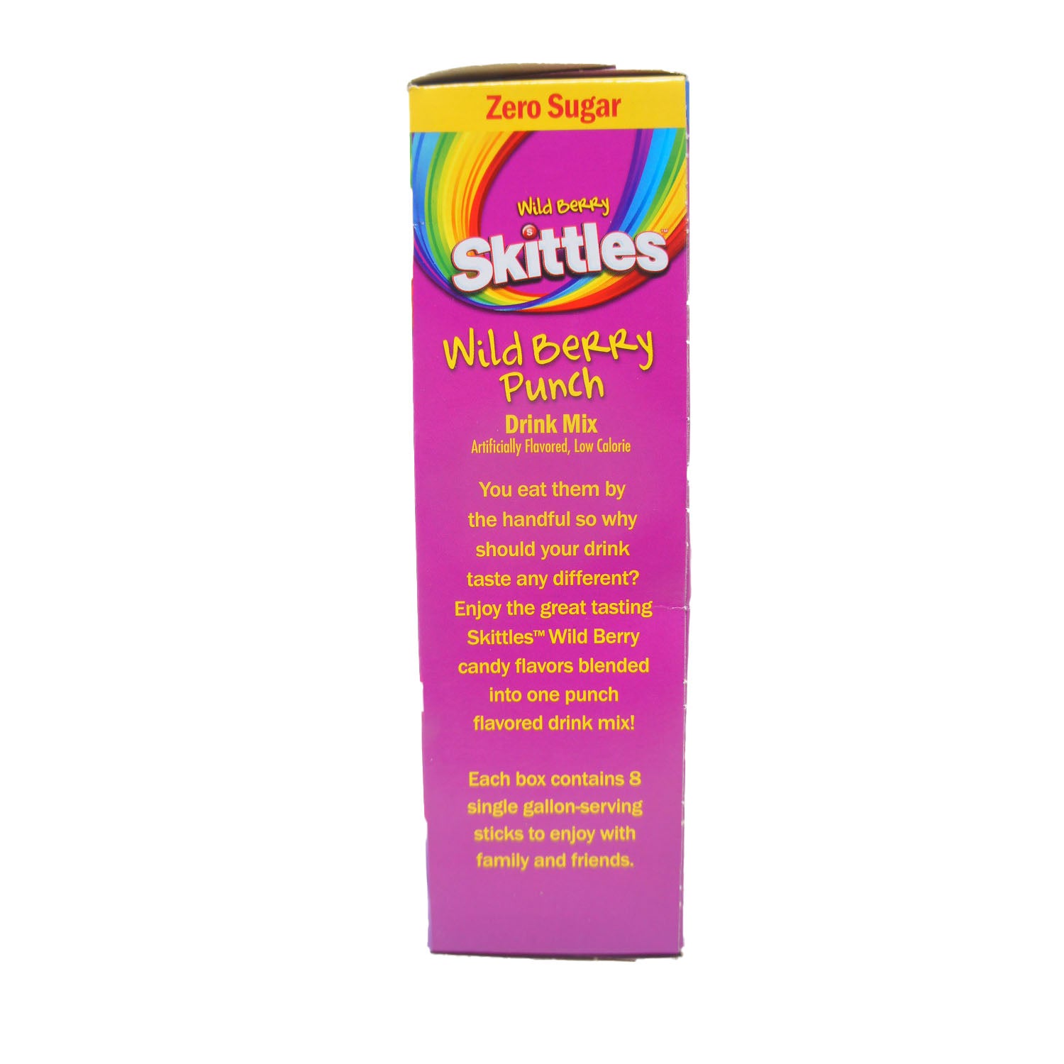 Skittles Wild Berry, Drink Mix Zero Sugar, 8 Stick makes 8 Gallon, 5.4 oz