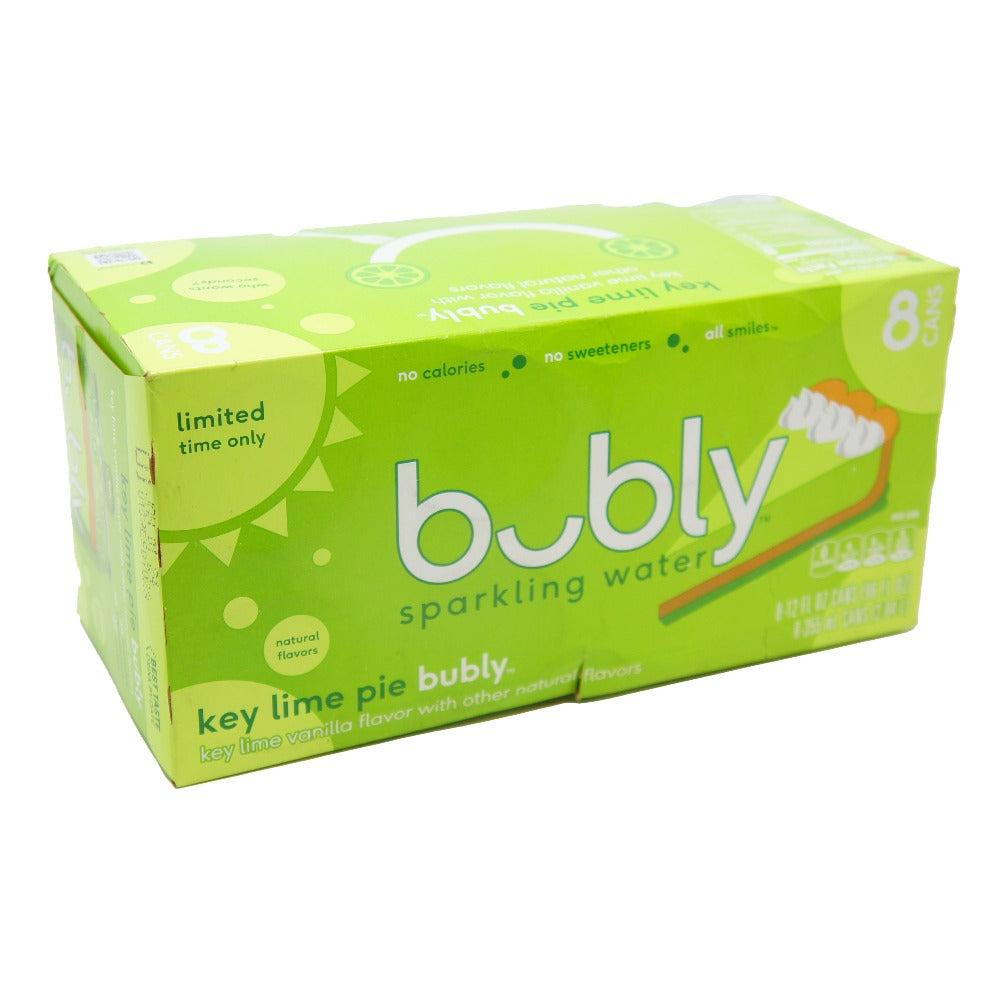 Bubly Sparkling Water, Key Lime Pie, Vanilla Flavor, 12 FL OZ,