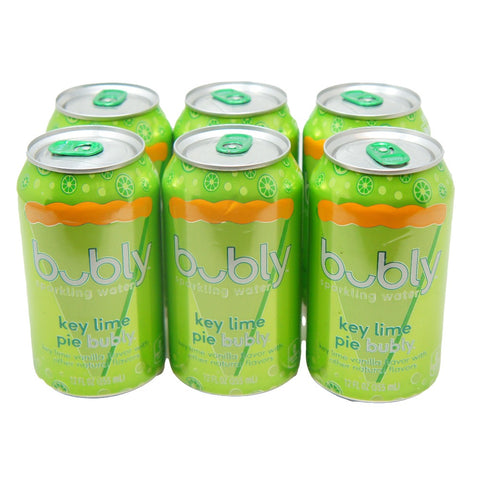 Bubly Sparkling Water, Key Lime Pie, Vanilla Flavor, 12 FL OZ, (6 Pack)