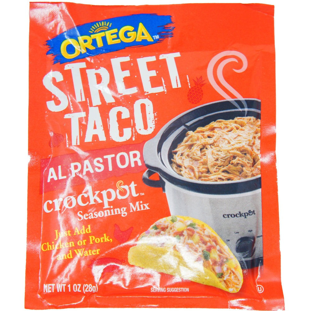 Ortega Street Taco Al Pastor Seasoning Mix, Crockpot, 1 OZ Pocket