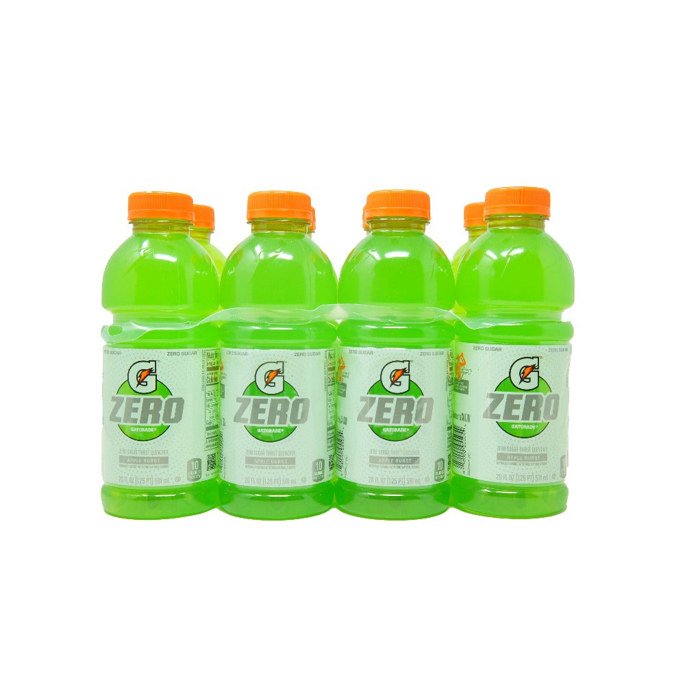 Gatorade Apple Burst Flavor, Zero Sugar Thirst Quencher, 20 FL oz (8 Pack)