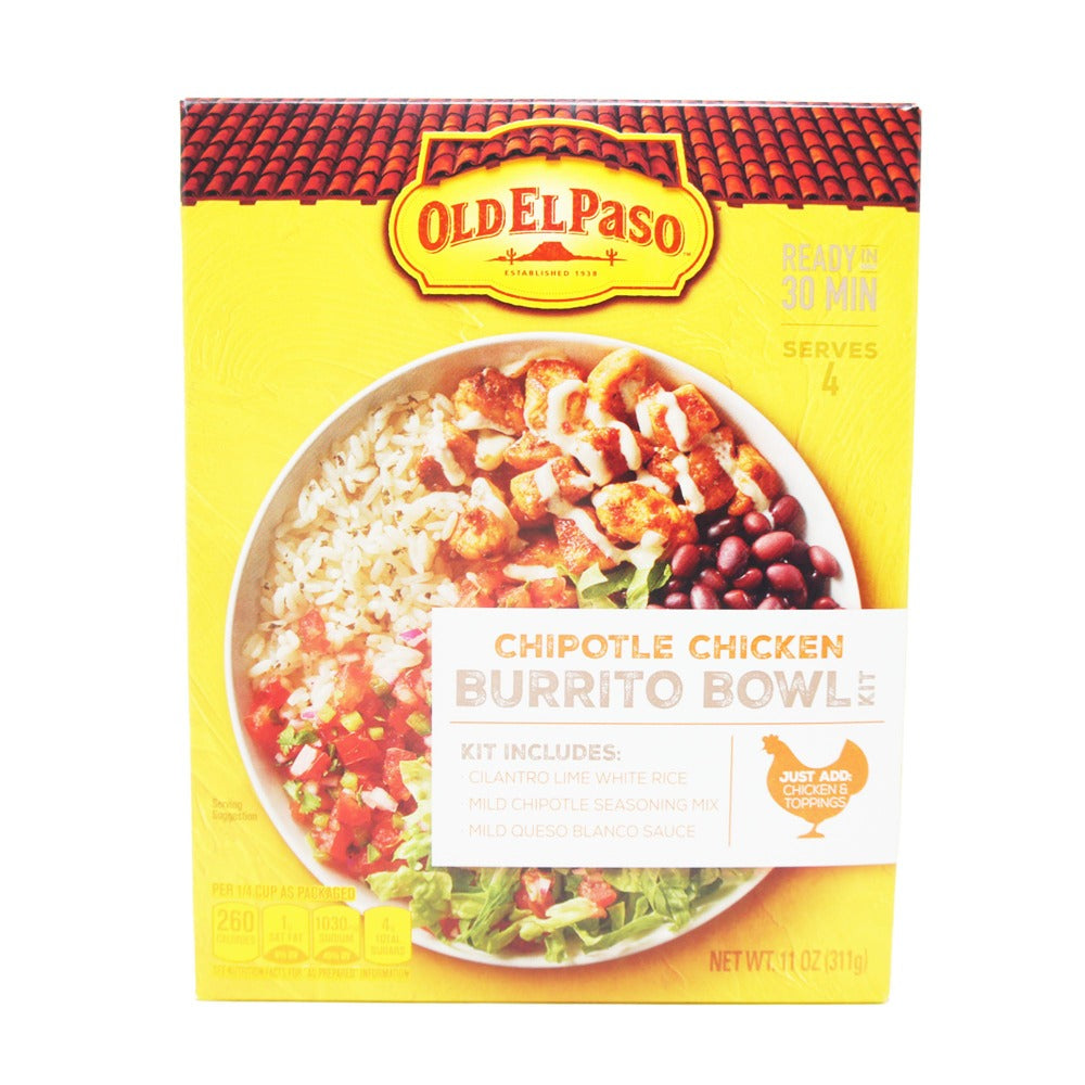 Old El Paso Chipotle Chicken, Burrito Bowl Kit, 11 OZ