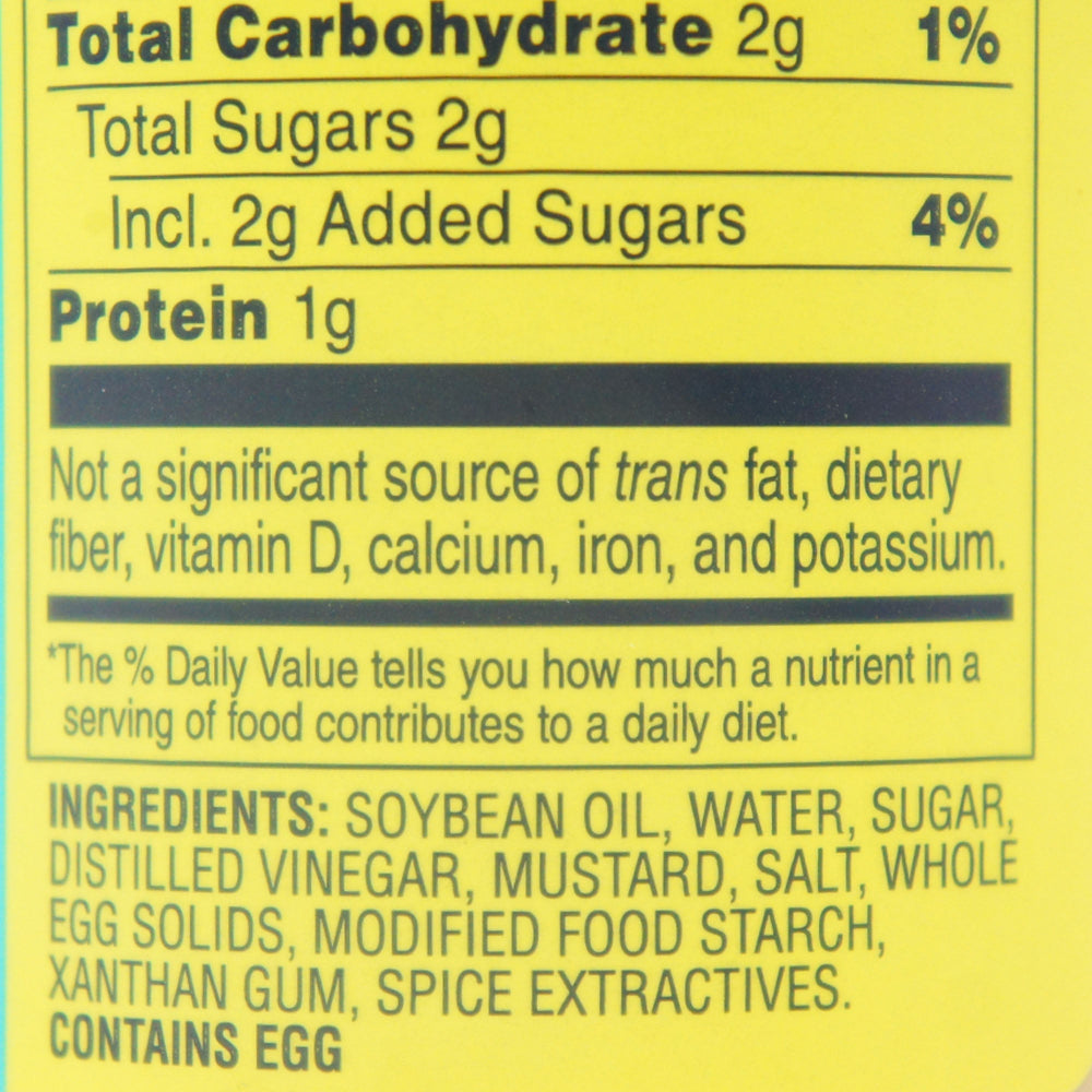Durkee Famous Sandwich & Salad Sauce, 12 OZ bottle Nutrition Facts
