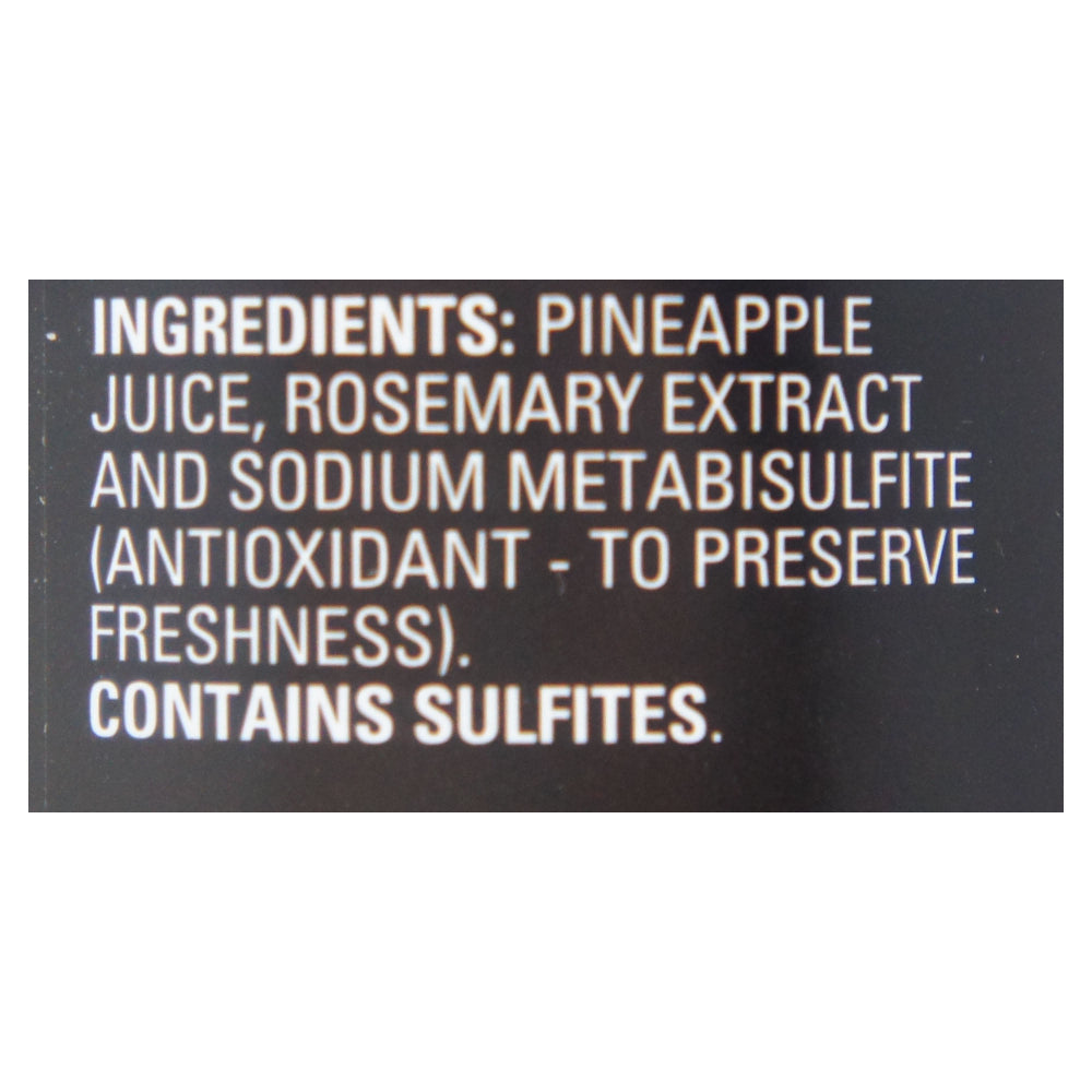 Finest Call Single-Pressed Pineapple Juice 1 L – Ingredients label