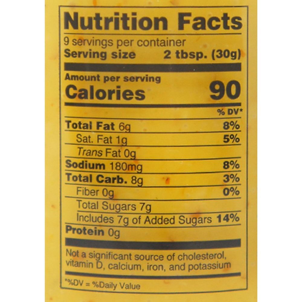 "Seminole Florida Stone Crab Sauce Nutrition facts