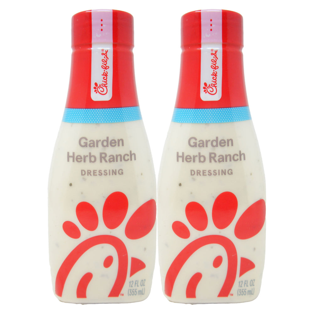 Chick-fil-A Garden Herb Ranch Dressing 12 fl oz (2 Pack) | Classic Ranch Salad Dressing | Restaurant Style