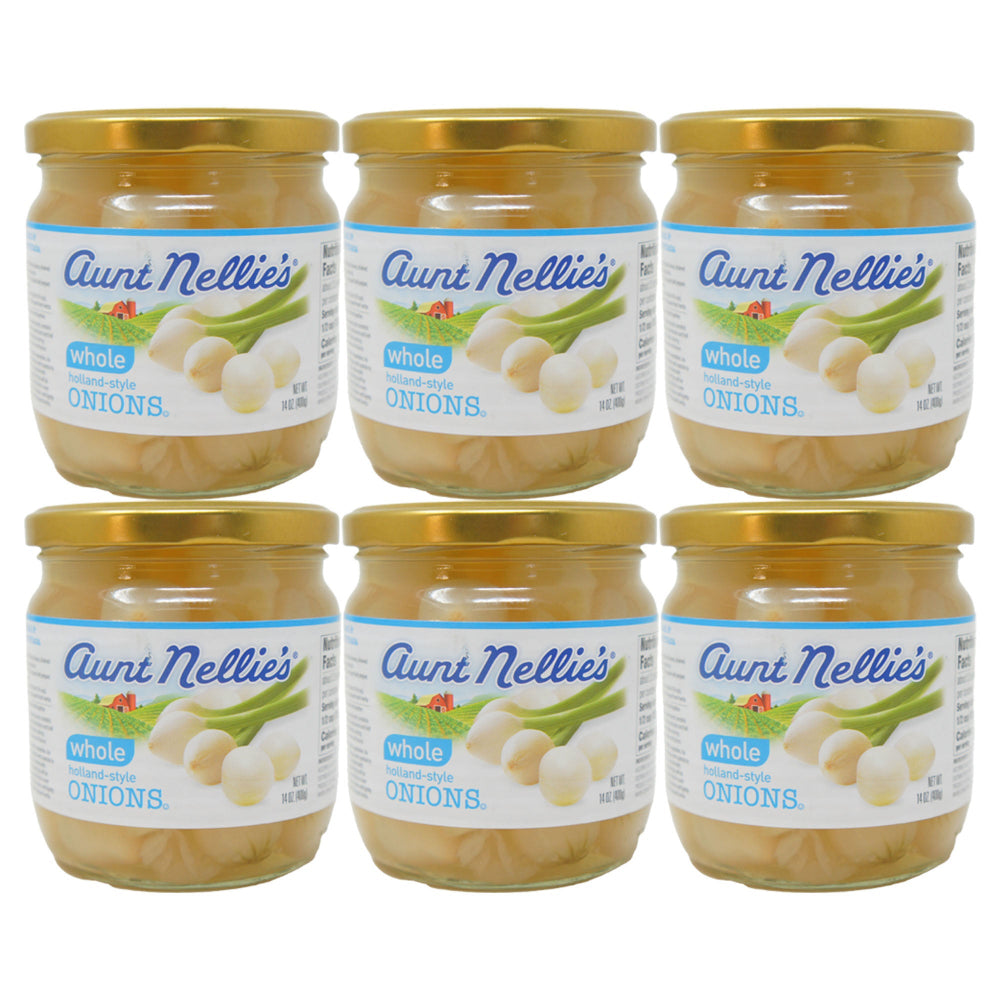 Aunt Nellie's Whole Holland Style Onions 14 oz – 6 Pack