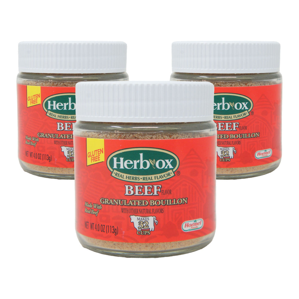 Herb-Ox Beef Granulated Bouillon 4 oz, 3 Pack – Gluten-Free Flavor Booster