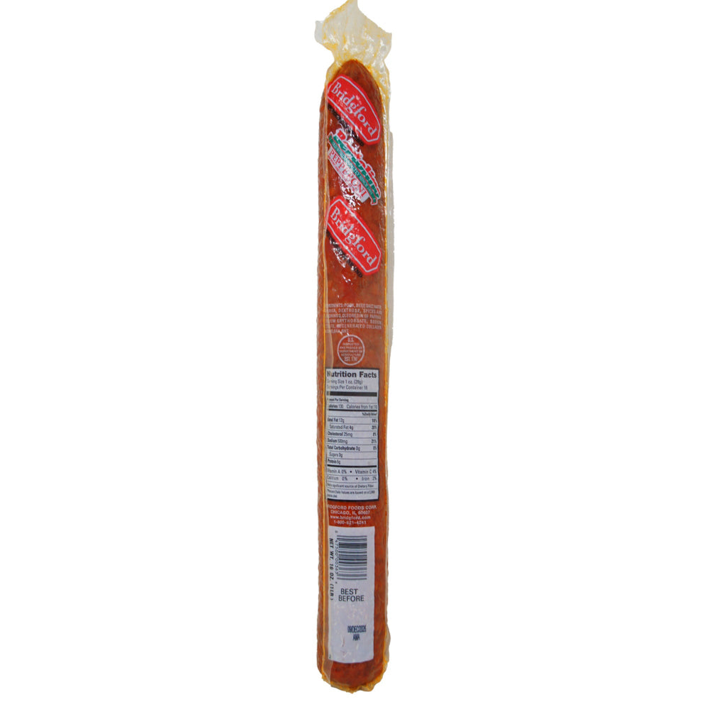 Bridgford Old World Pepperoni Stick 16 oz, Pack of 3 – Zero Carb Keto Snack Content