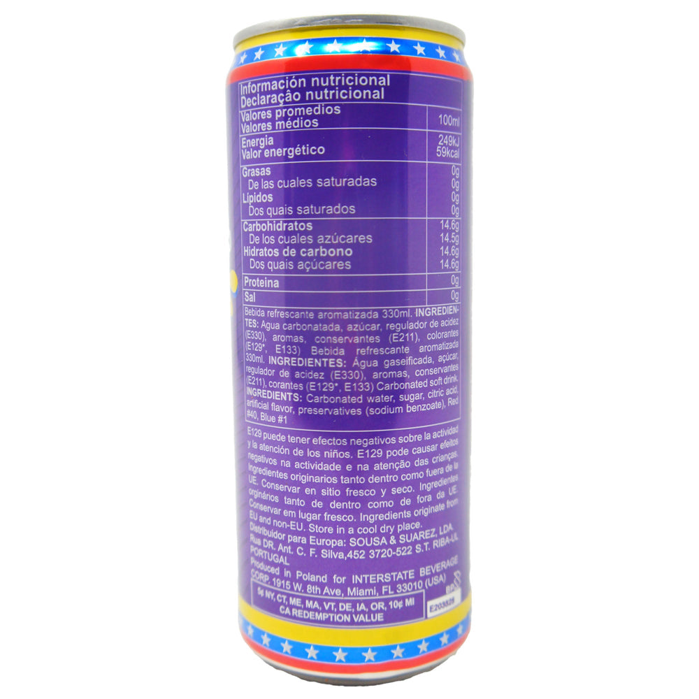 Frescolita Uva Grape Soda – Nutritional Facts