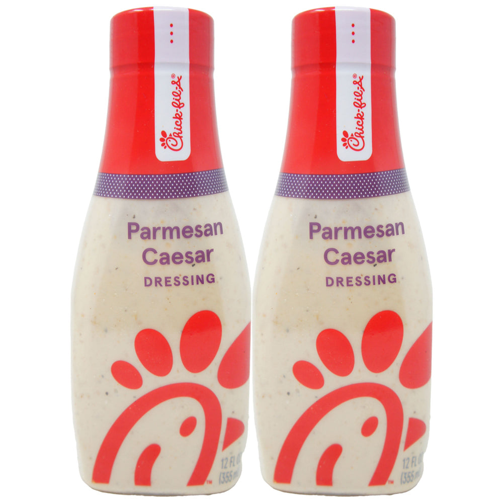Chick-fil-A Parmesan Caesar Dressing 12oz Bottles (2 Pack) | Caesar Salad Dressing | Restaurant Style