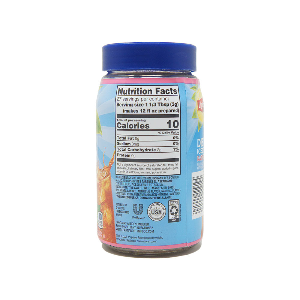 Lipton Diet Ice Tea Mix, Raspberry Flavored, 3 oz