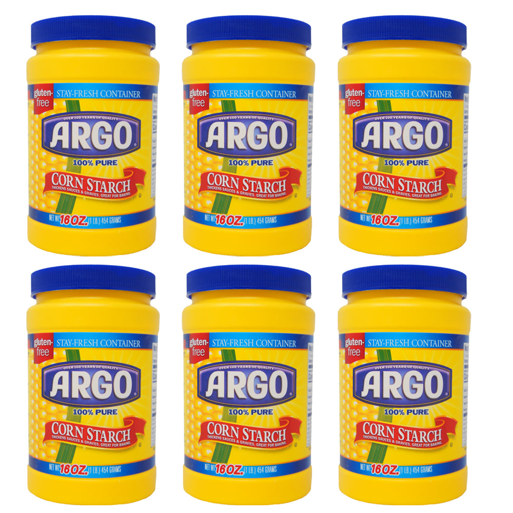 Argo, 100% Pure, Corn Starch, 16 oz, (6 Pack)