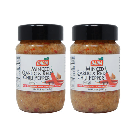 Badia, Minced Garlic & Red Chili Pepper, 8 oz (2 pack)