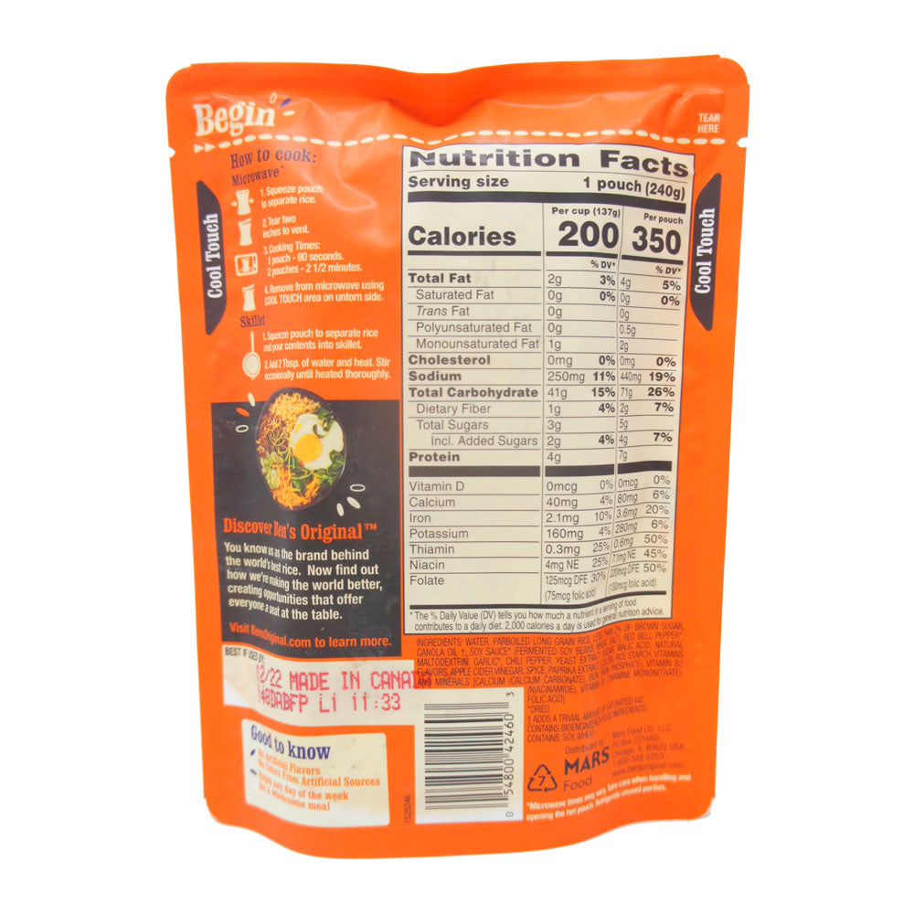 Bean's Original, Ready Rice, Korean BBQ 8.5 oz 1