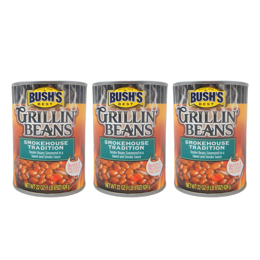 Bursh's best, Grillian Beans, Smokehouse Tradition, 22 Oz (3 Pack)