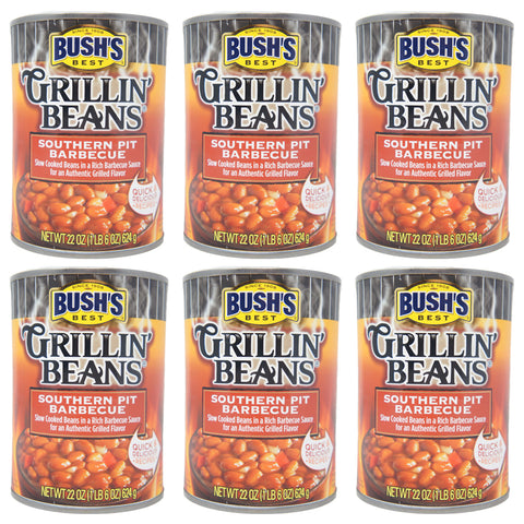 Bursh's best, Grillian Beans, Southern Pit Barbecue, 22 Oz (6 Pack)