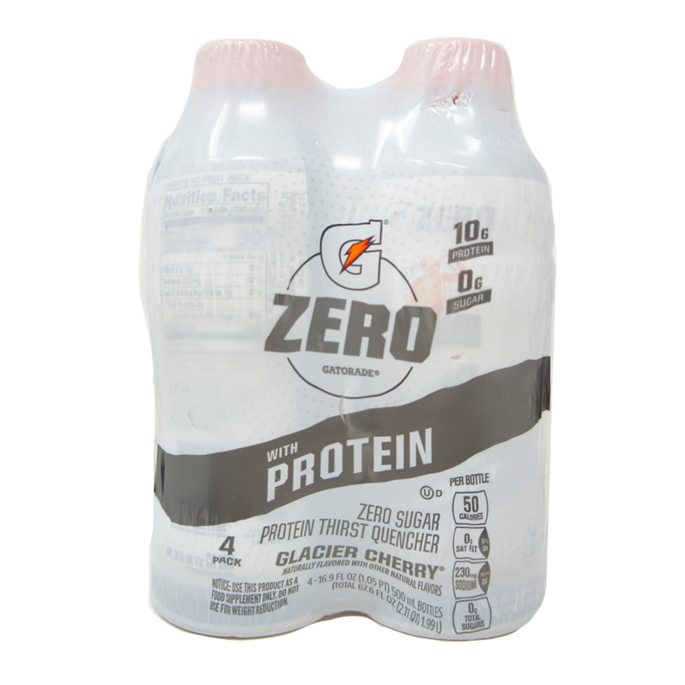 Gatorade, Zero, Thirst Quencher Glacier Cherry, 16.9 oz (4 Pack)