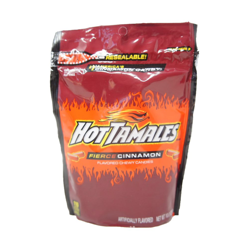 Hot Tamales Firce Cinnamon Flavored Chewy Candies, 10 oz Bag