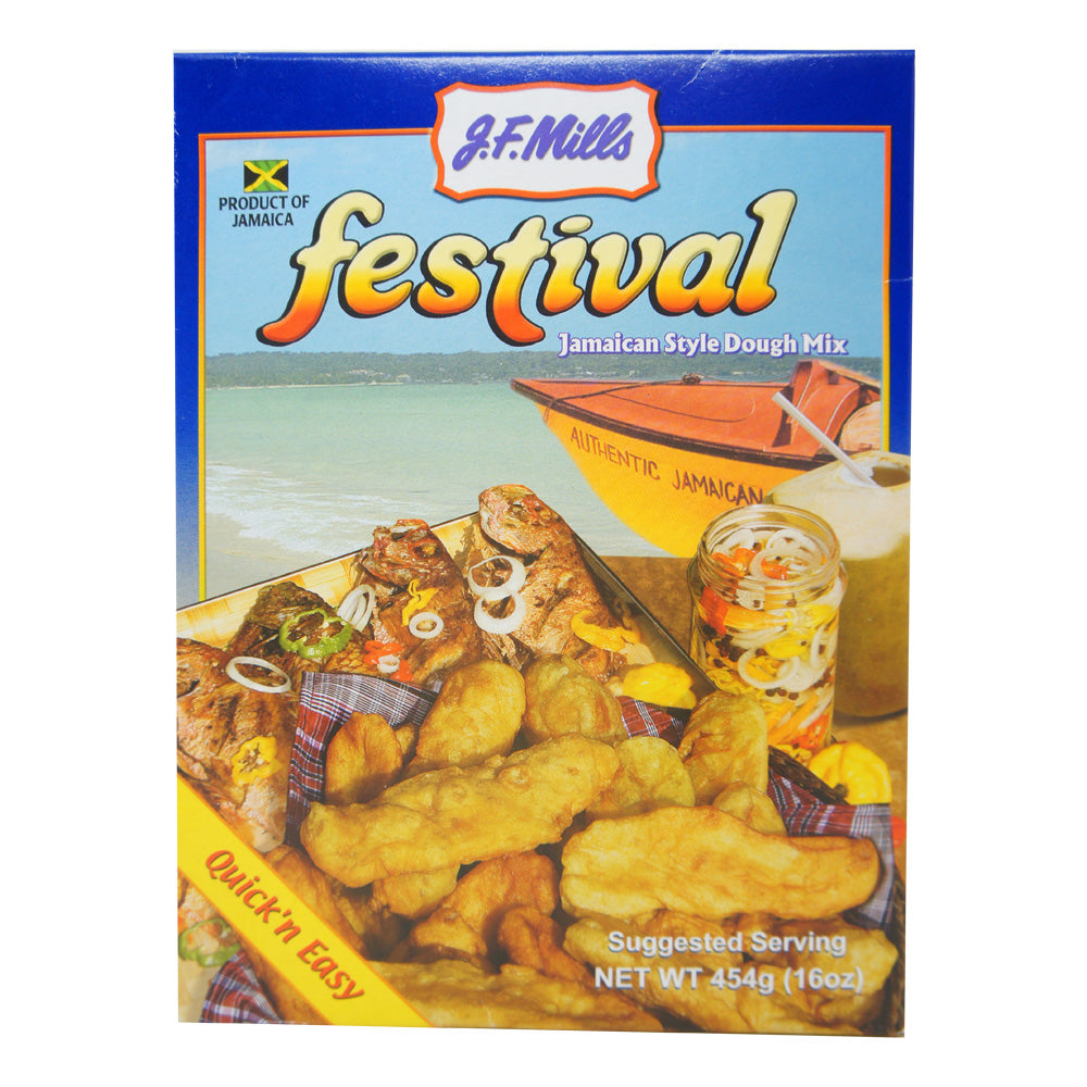 J.F.Mills, Festival, Jamaican Style Dough Mix, 16 oz