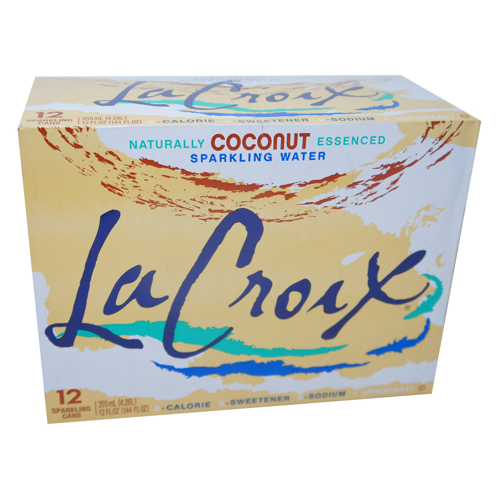 La Croix, Naturallt Coconut Essenced Spartkling Water, 12 oz Can (12 Pack)