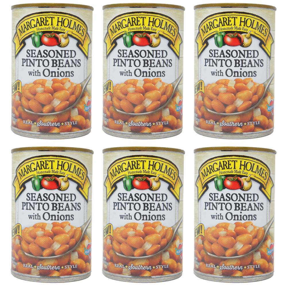 Margaret Holmes, Seasoned Pinto Beans With Onions, 15 oz (6 pack)