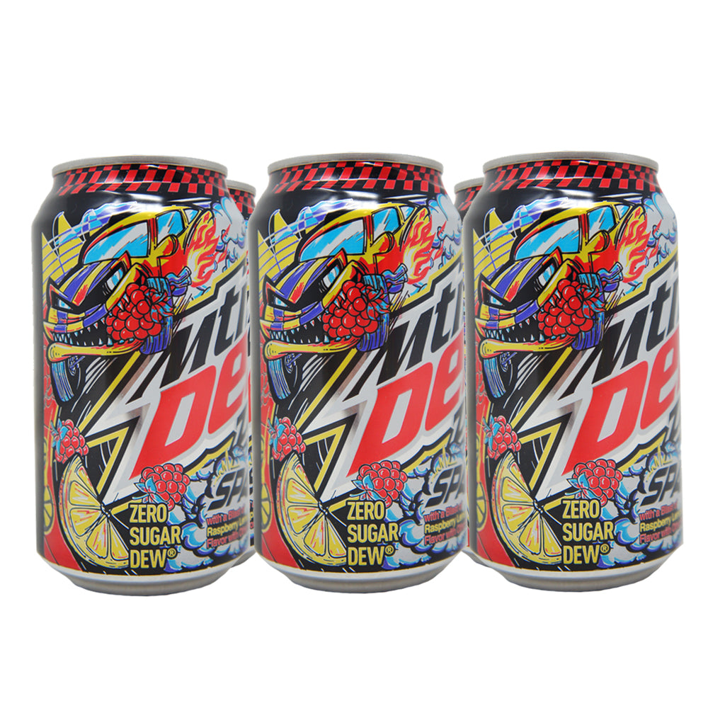 Mountain Dew Zero Sugar, Spark With A Blast Of Raspberry Lemonade, 12 oz (6 pack)