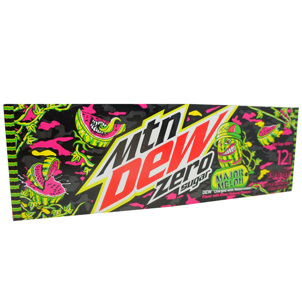 Mountain Dew, Major Melon, Watermelon Natural Flavor, 12 oz (12 pack) 12