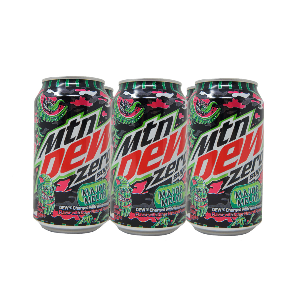 Mountain Dew, Major Melon, Watermelon Natural Flavor, 12 oz (6 pack)