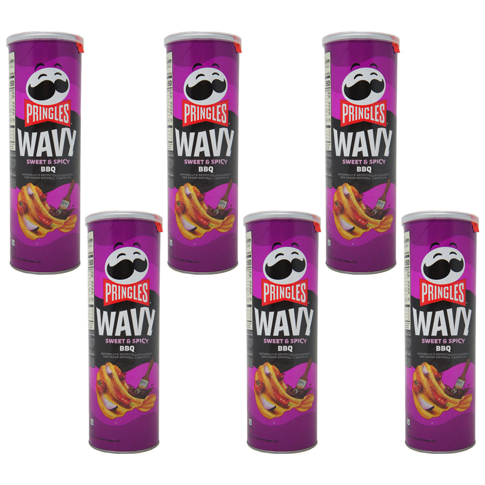 Pringles, Wavy Sweet & Spicy BBQ, 5.5 oz 6