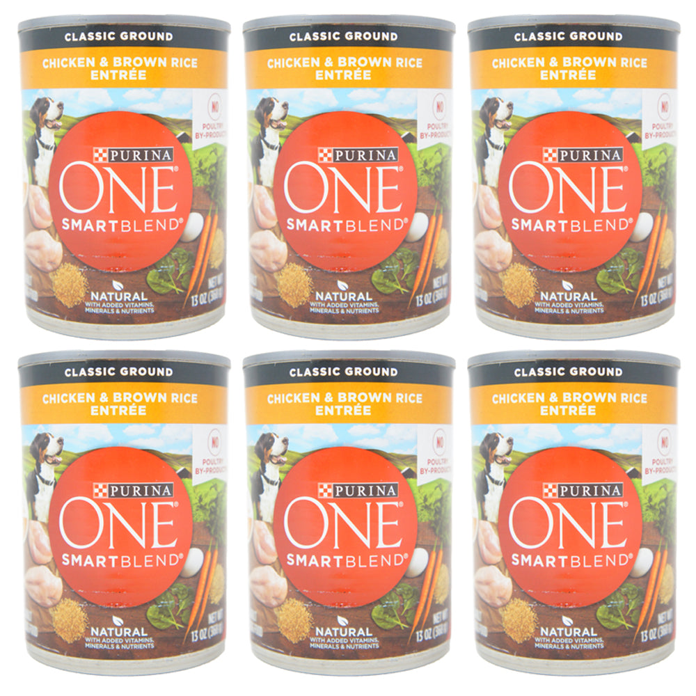 Purina One, Smart Blend, Chicken & Brown Rice Entrée, 13 oz (6 Pack)