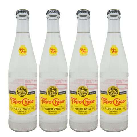Topo Chico Mineral Water Carbonated Water, 12 Oz Bottles (4 Pack)
