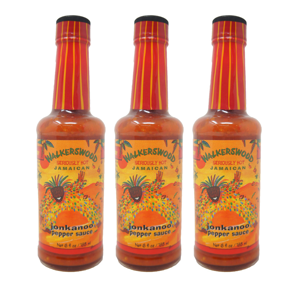 Walkerswood, Seriously Hot Jamaican, Jonkanoo pepper Sauce, 6 oz (3 pack)