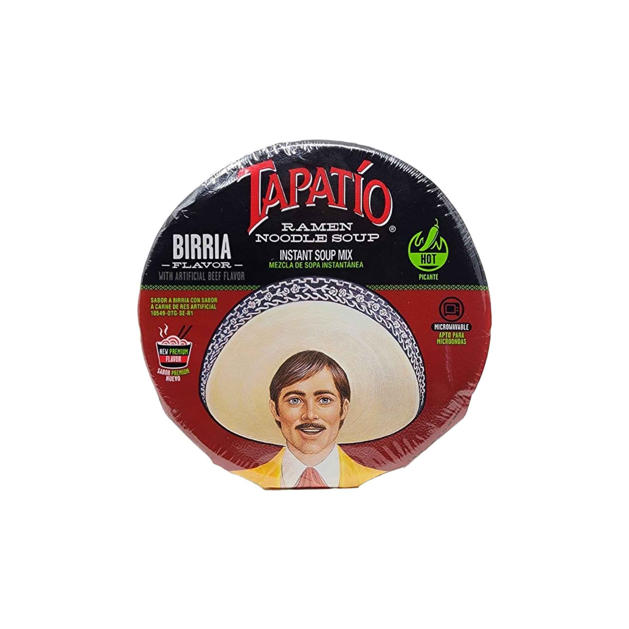 Tapatio Ramen Noodle Soup, Birria Flavor, Hot Spicy Ramen with Natural and Artificial Beef Flavor