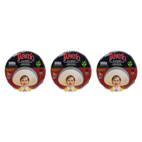 Tapatio Ramen Noodle Soup, Birria Flavor, Hot Spicy Ramen with Natural and Artificial Beef Flavor (3 Pack)