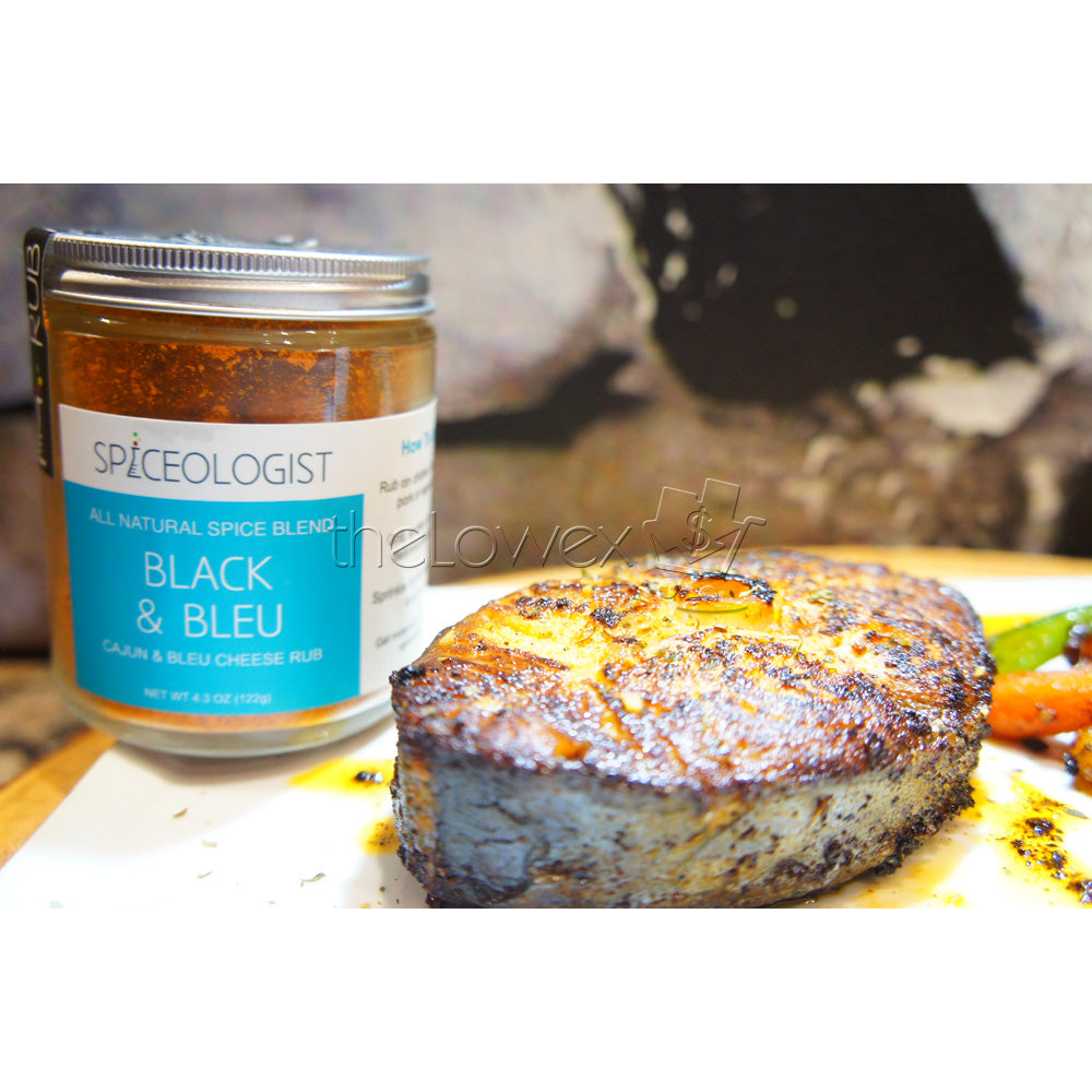 Spiceologist Black & Bleu - Cajun & Bleu Cheese Rub, 4.3 oz Glass Jar