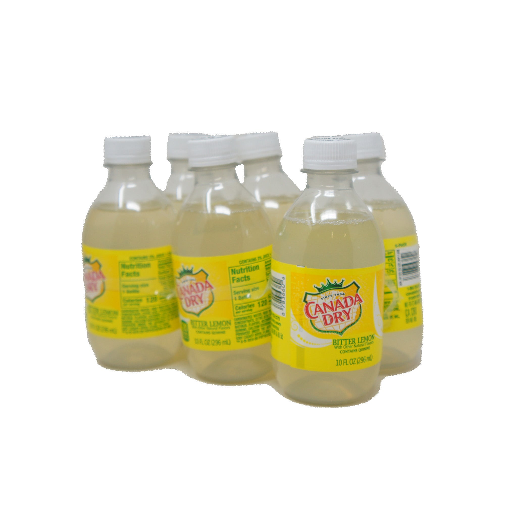 Canada Dry, Bitter Lemon Beverage, Contains Quinine, 10 oz (6 Bottles)