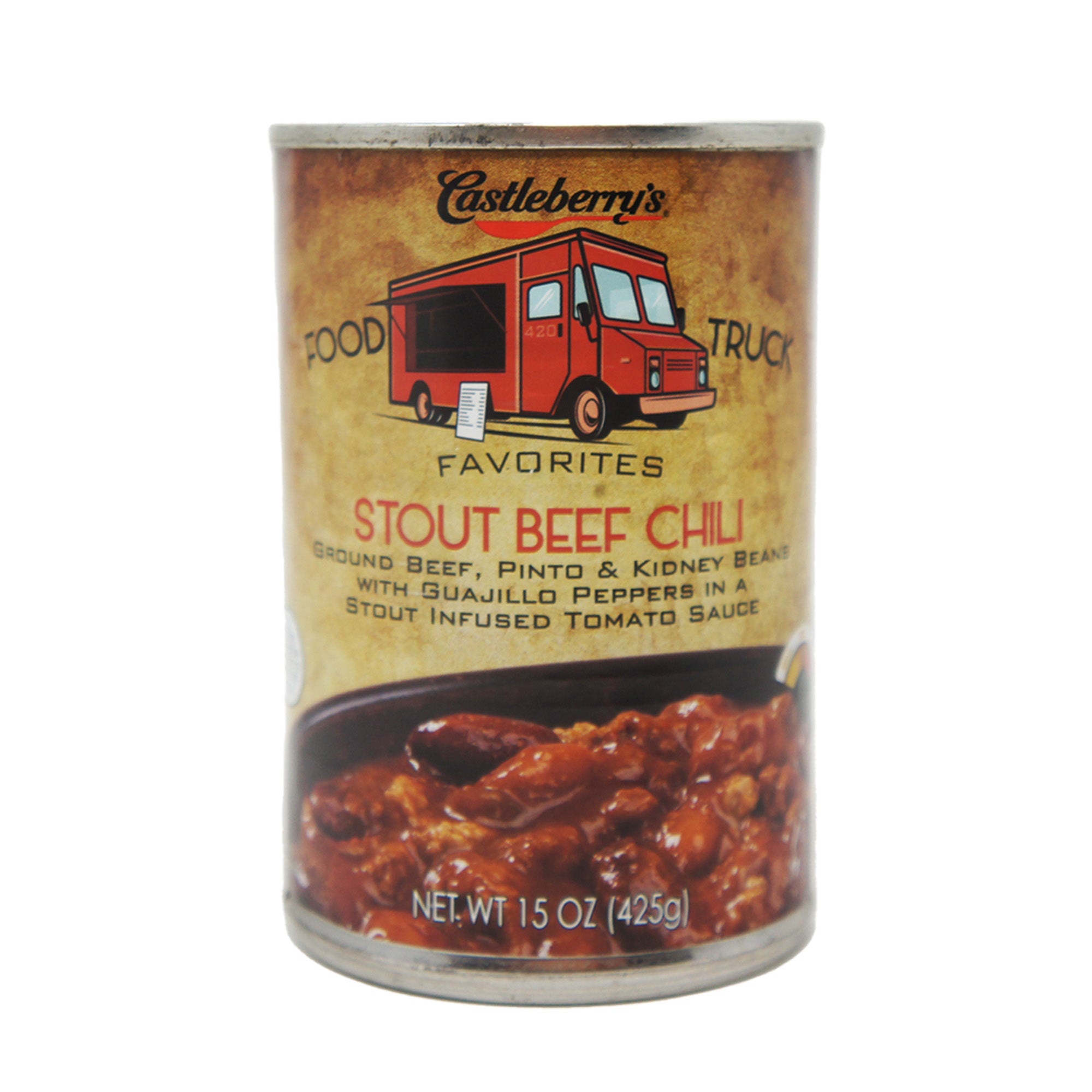 Castleberry's Food Truck Favorites, Stout Beef Chili, 15 oz Cans