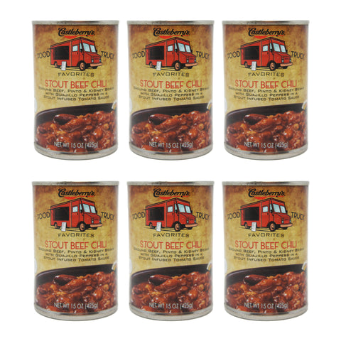 Castleberry's Food Truck Favorites, Stout Beef Chili, 15 oz Cans