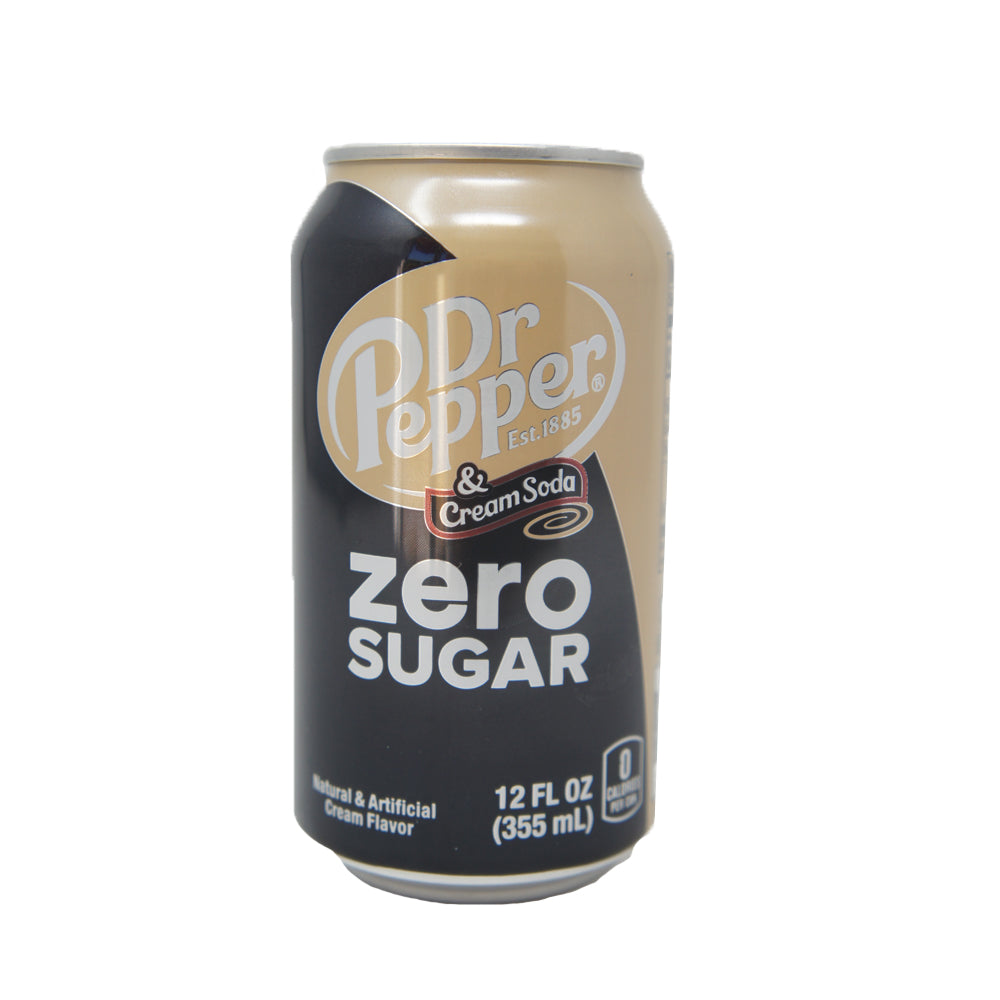 Dr Pepper, Cream Soda, Cero Sugar, Natural & Artificial Cream Flavor (12 pack)