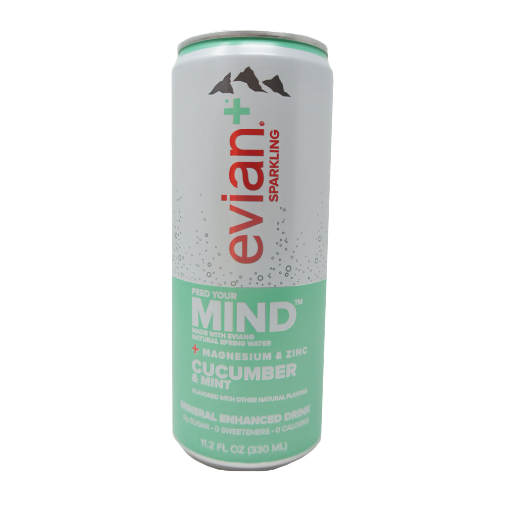 Evian +, Sparkling cucumber y mint (6 Pack) 12 oz (1)