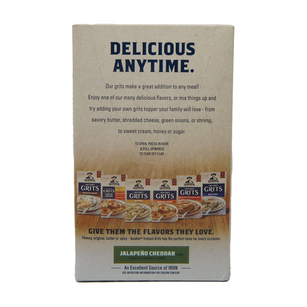 Quaker Instant Grits, Hot and Spicy Jalapeño Cheddar, 12 oz