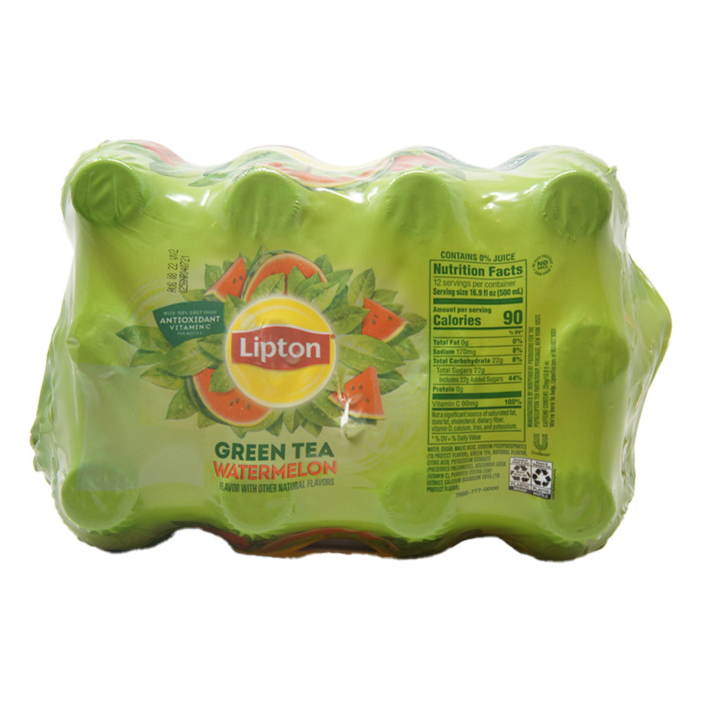 Lipton, Diet, Green Tea, Watermelon 16.9 OZ (12 pack)