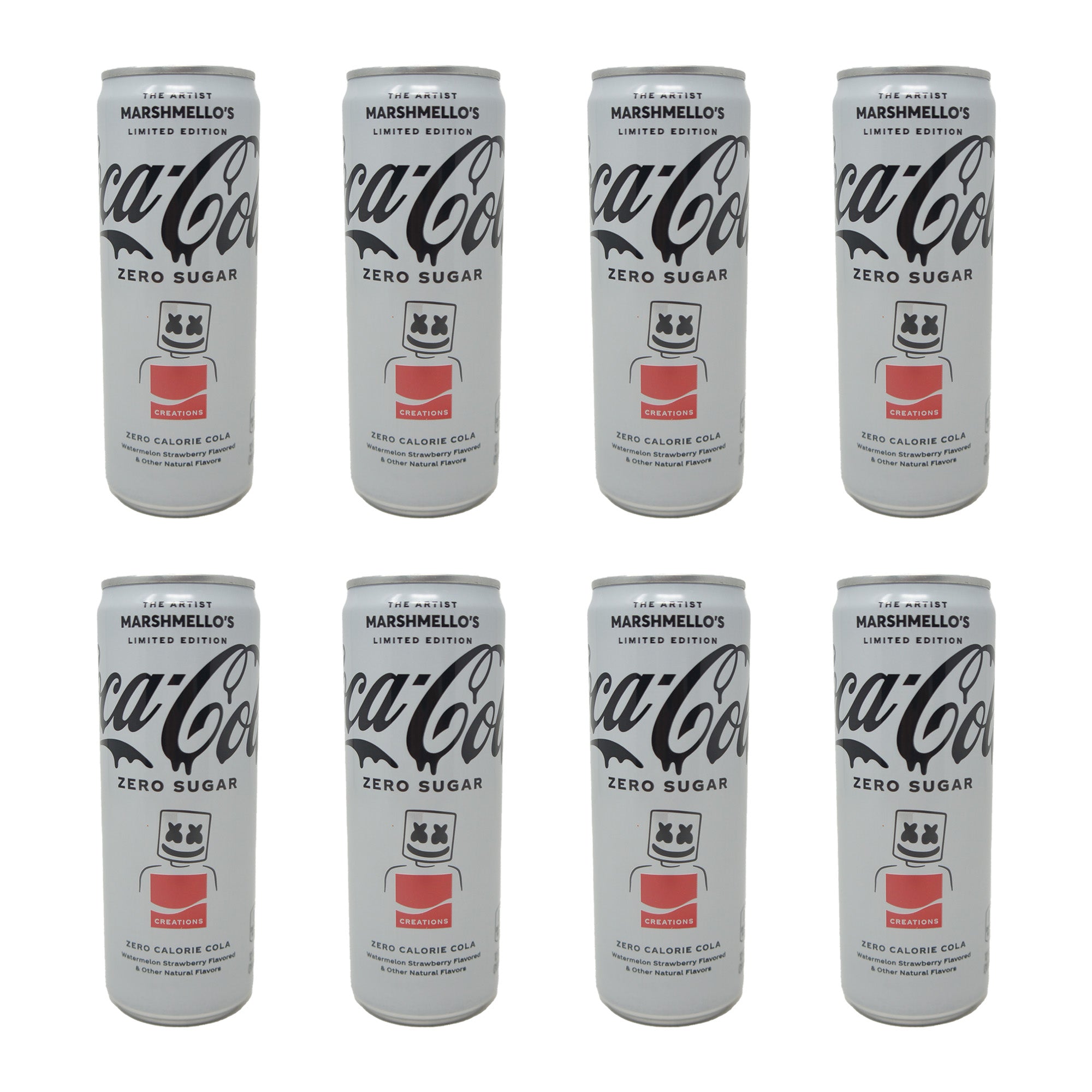 Coca Cola Zero Sugar Limited Edition, the Artist Marshmallow's, Watermelon Strawberry Flavored