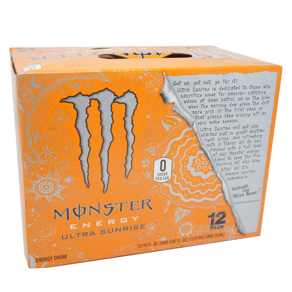 Monster Energy, Ultra Sunrise 12 OZ (12 Pack)
