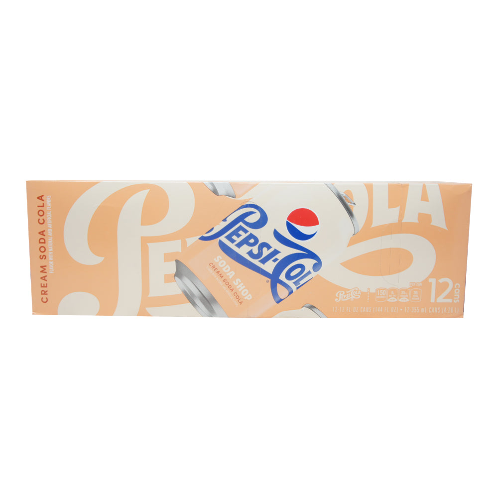 Pepsi Cola Cream Soda Cola, 12 OZ (12 pack)