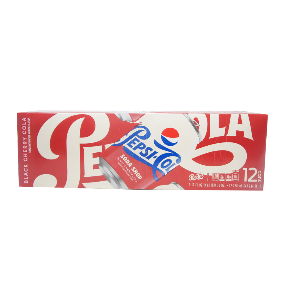 Pepsi Cola Black Cherry Cola, 12 OZ (12 pack)