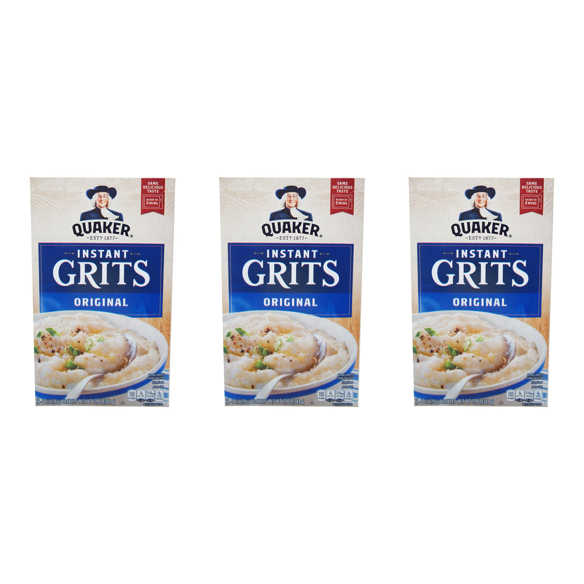 Quaker, Instant Grits Original, 12 oz (3 Pack)