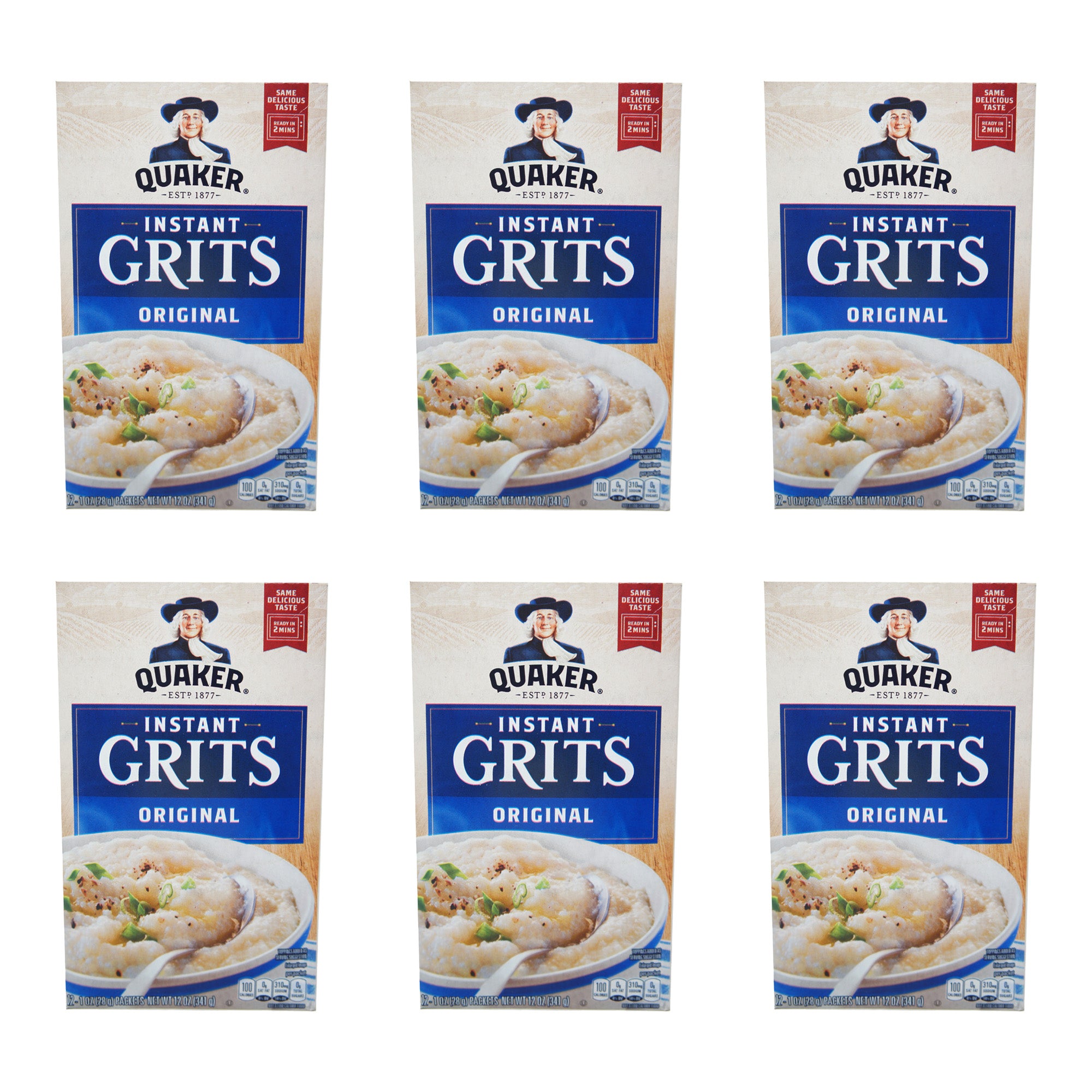 Quaker, Instant Grits Original, 12 oz (6 Pack)